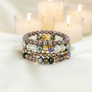 "Iridescent Dusk" Bracelet Set